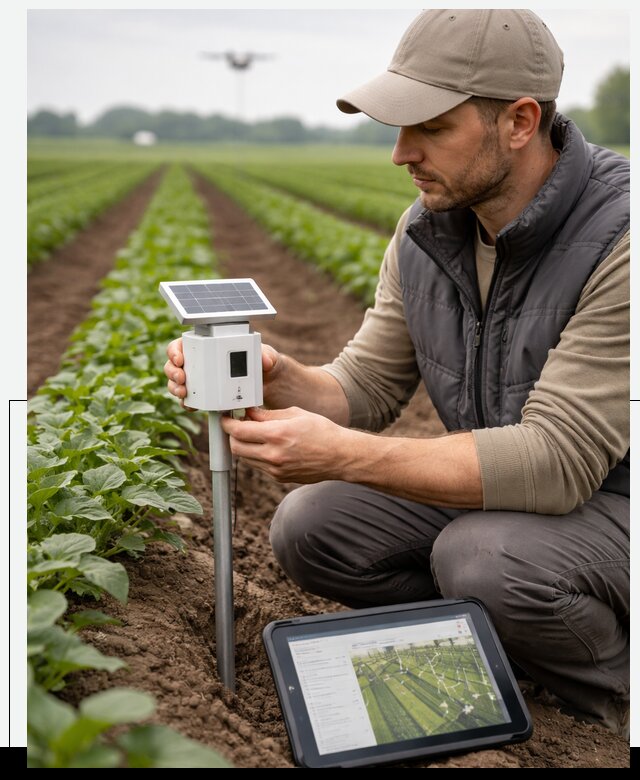 IoT мониторинг сельскохозяйственных полей и контроля в Боровичах